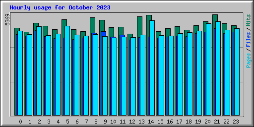 Hourly usage for October 2023