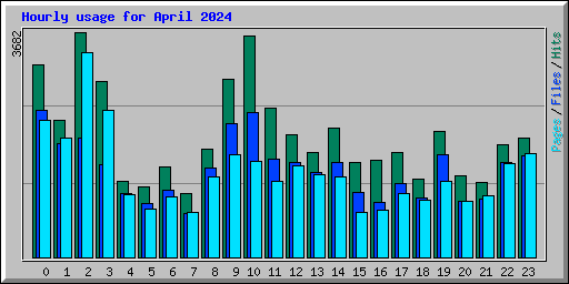 Hourly usage for April 2024