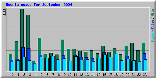 Hourly usage for September 2024