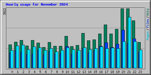 Hourly usage for November 2024